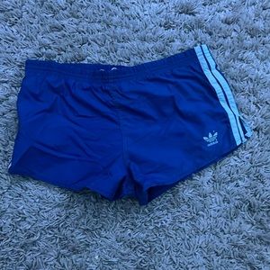 Adidas blue shorts, size medium